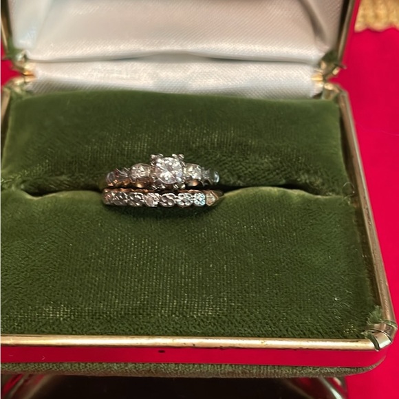 Vintage diamond wedding set - Picture 1 of 7